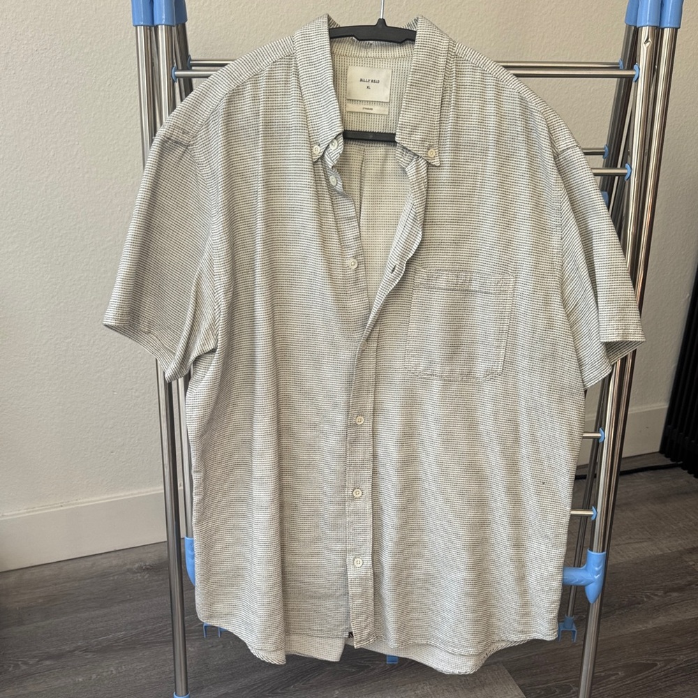 Billy Reid Light Gray Casual Button Down Shirt